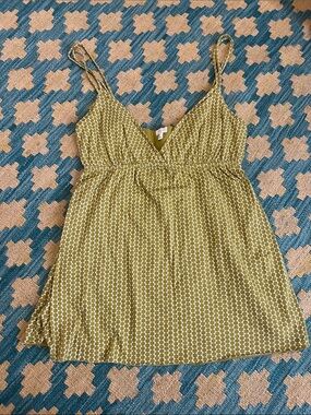 J.Crew Olive Green Polka Dot Tank Top